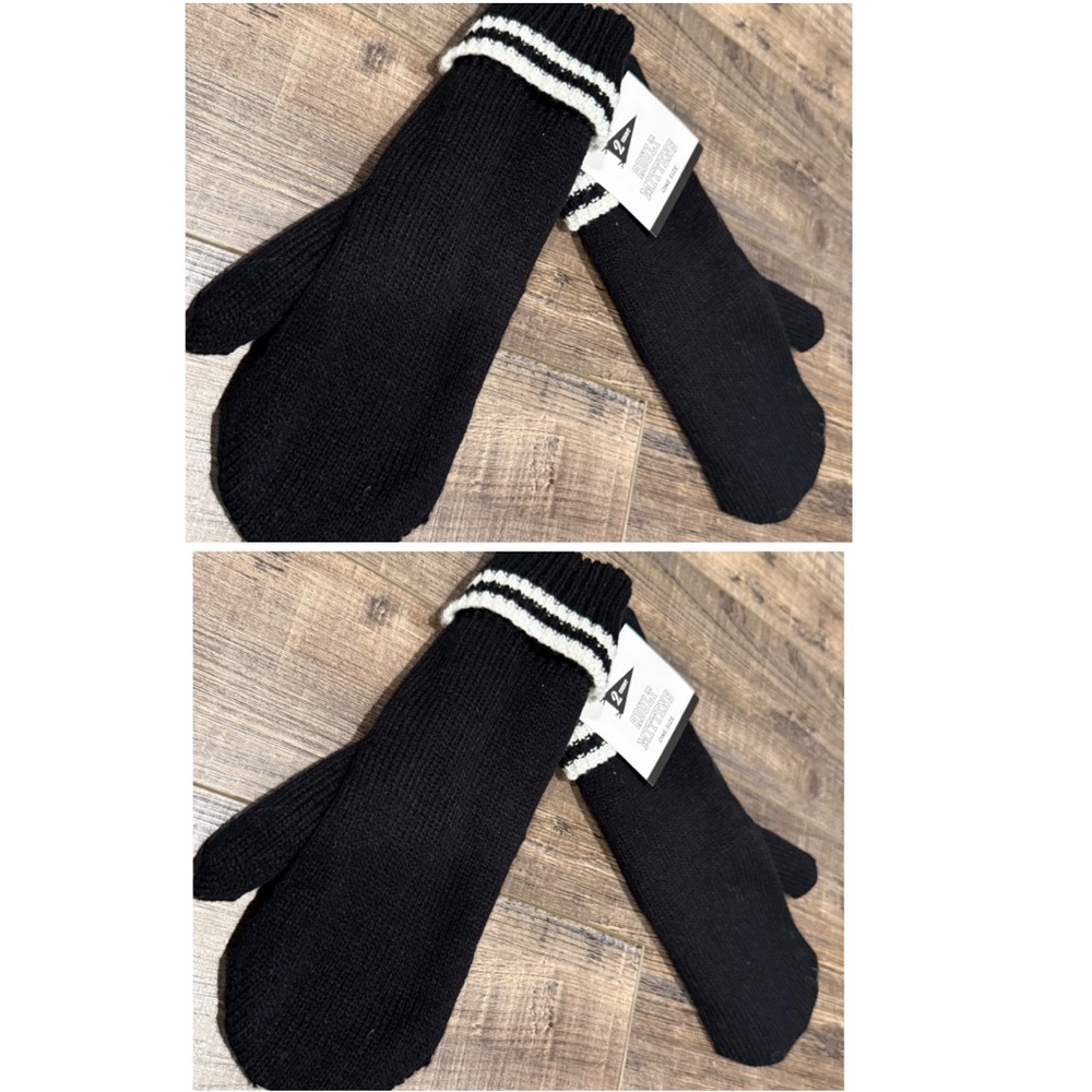 Target Black and White Mittens lot of 2
